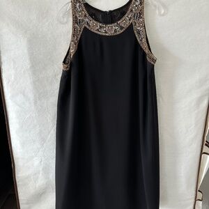 Black and gold dress